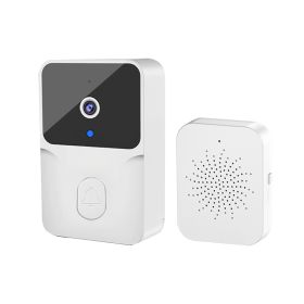 Video Doorbell Wireless Remote Home Monitoring Video (Color: White)